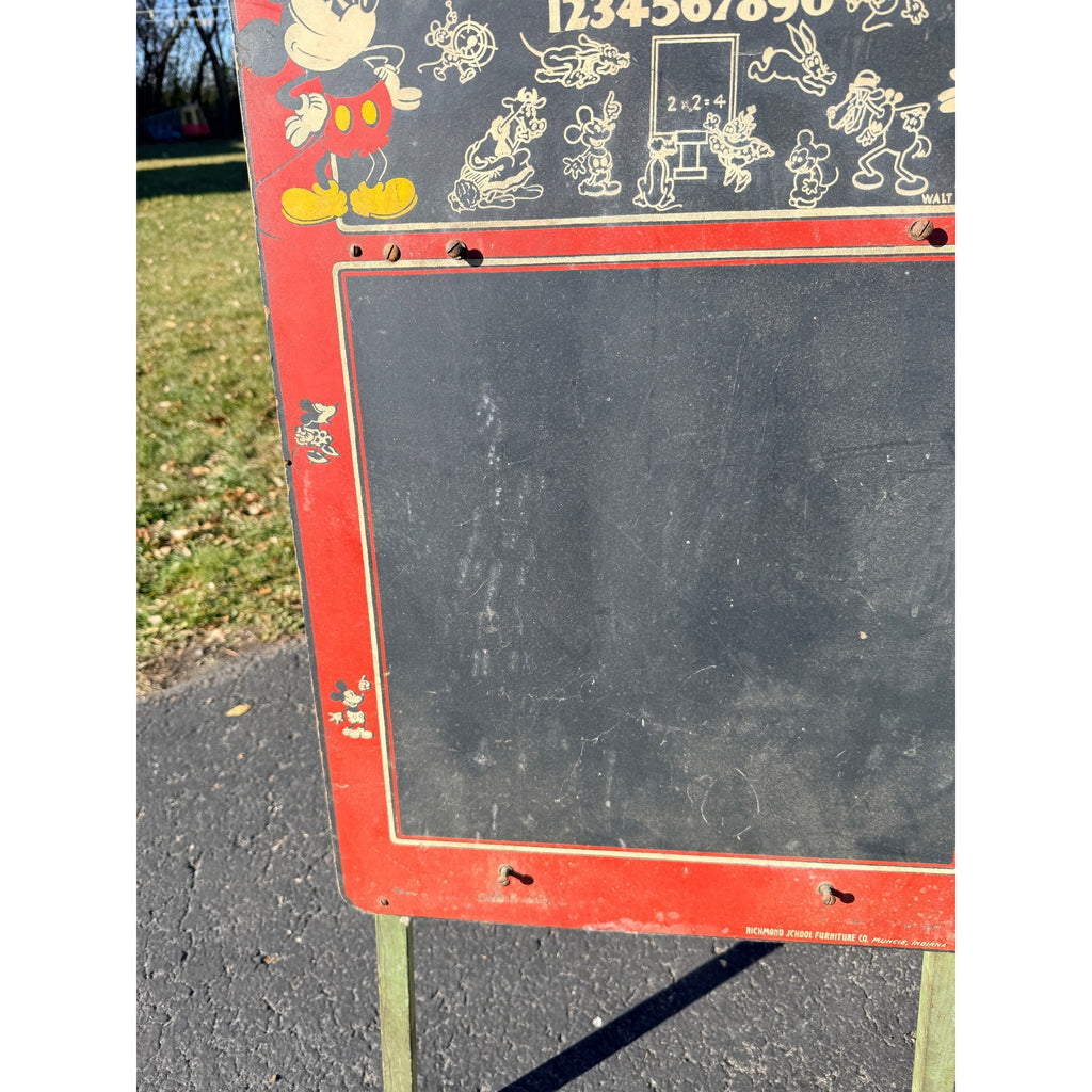 VINTAGE RARE 1930's LARGE WALT DISNEY CHILDRENS MICKEY MOUSE CHALK BOARD /EASEL