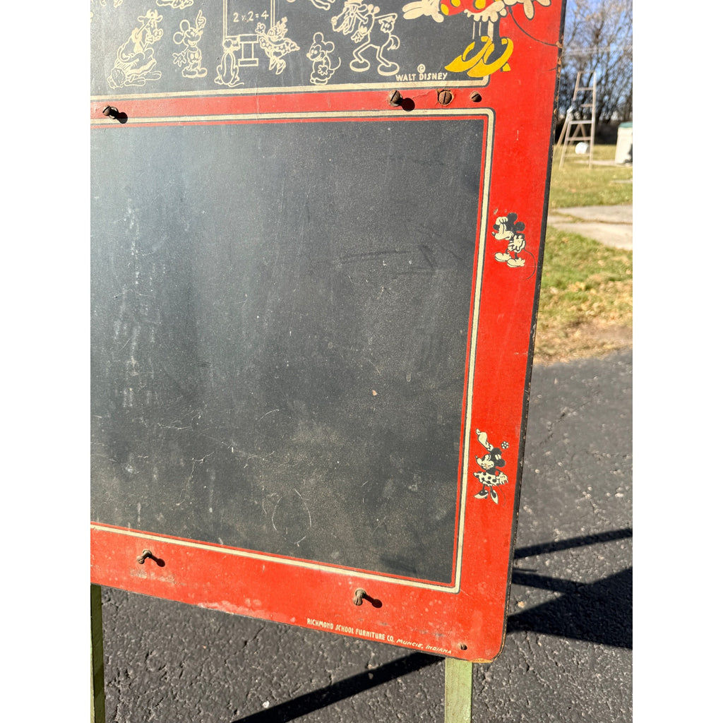 VINTAGE RARE 1930's LARGE WALT DISNEY CHILDRENS MICKEY MOUSE CHALK BOARD /EASEL