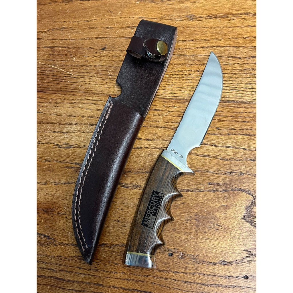 Gerber Model 525 "Mercury Marine" Presentation Knife w/ 525 Leather Sheath