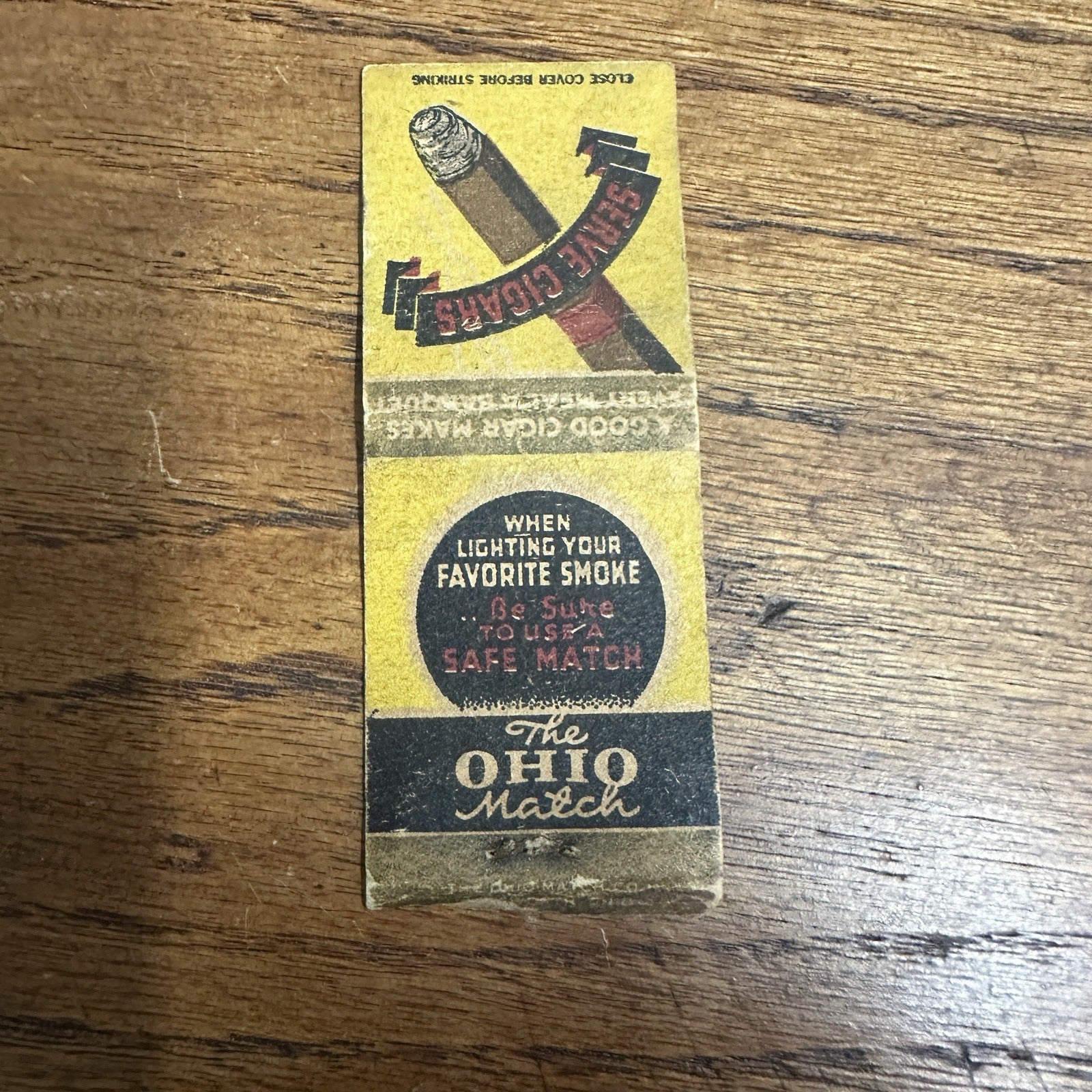 Vintage Advertising Matchbooks Ohio Match Serve Cigars Cigar