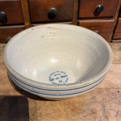 Antique 9" Red Wing Advertising Bowl  Earl And Henry Corsica South Dakota