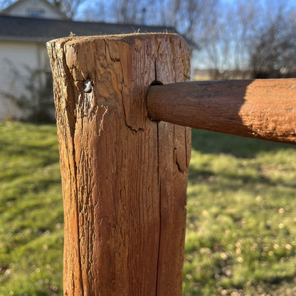 Antique 19th Century 1800s Primitve Barn Ladder Hand-Hewn Wood AAFA