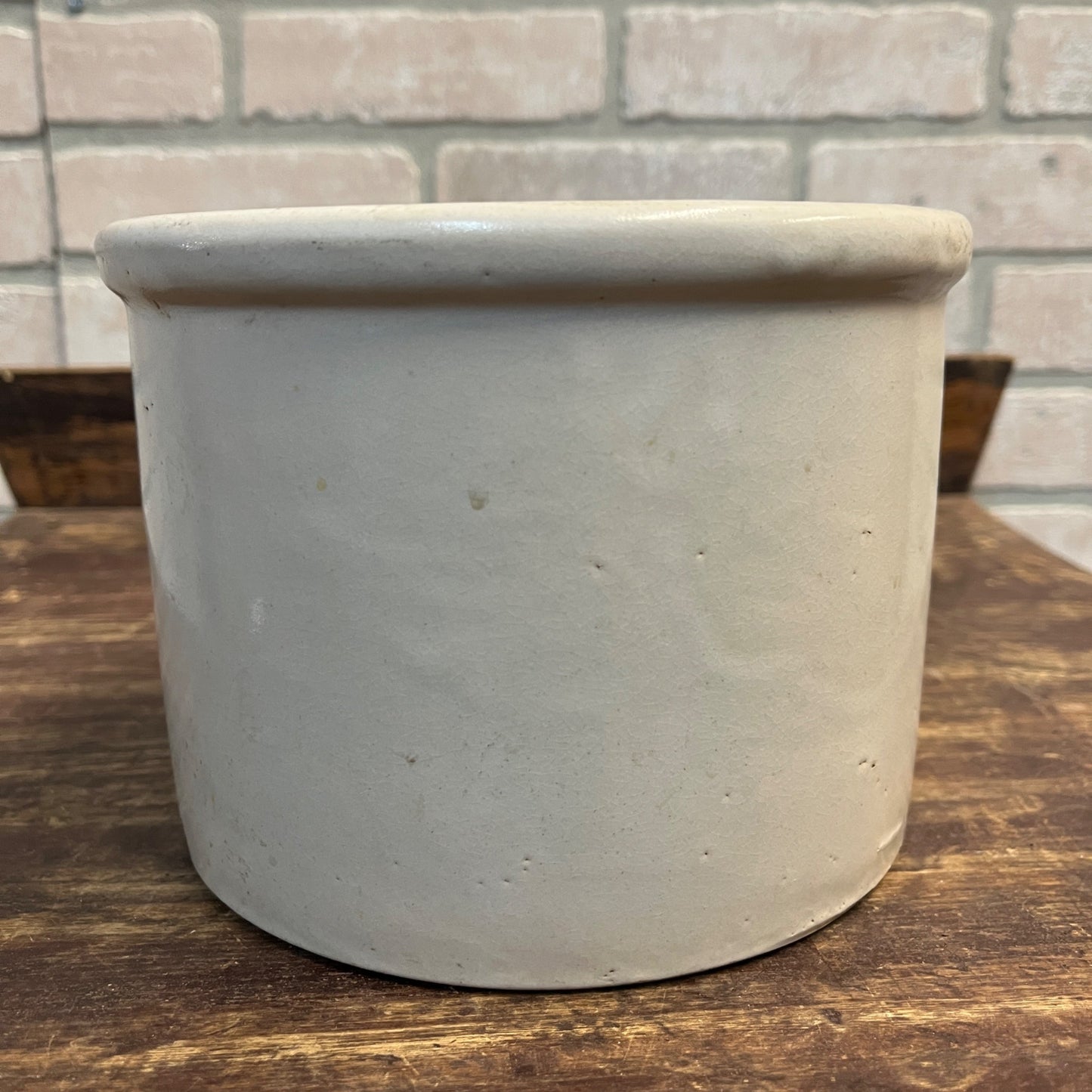 Antique Corium Farm Dairy Advertising Butter Crock Fond du Lac Wis LARGER VERSION