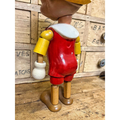 Vintage 18" PINOCCHIO Wooden Articulated Doll by Ideal Novelty & Toy Co. w/ Box